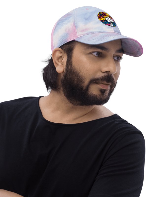Swirling Spectrum Tie-Dye Dad Hat - Wave at Sunset product image (4)