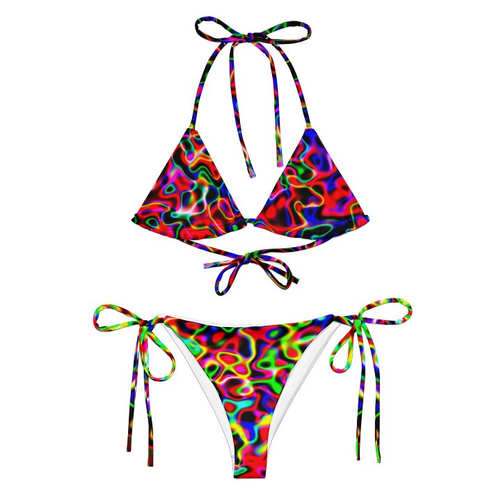 Psychedelic Wave String Bikini Top & Bottom product image (1)