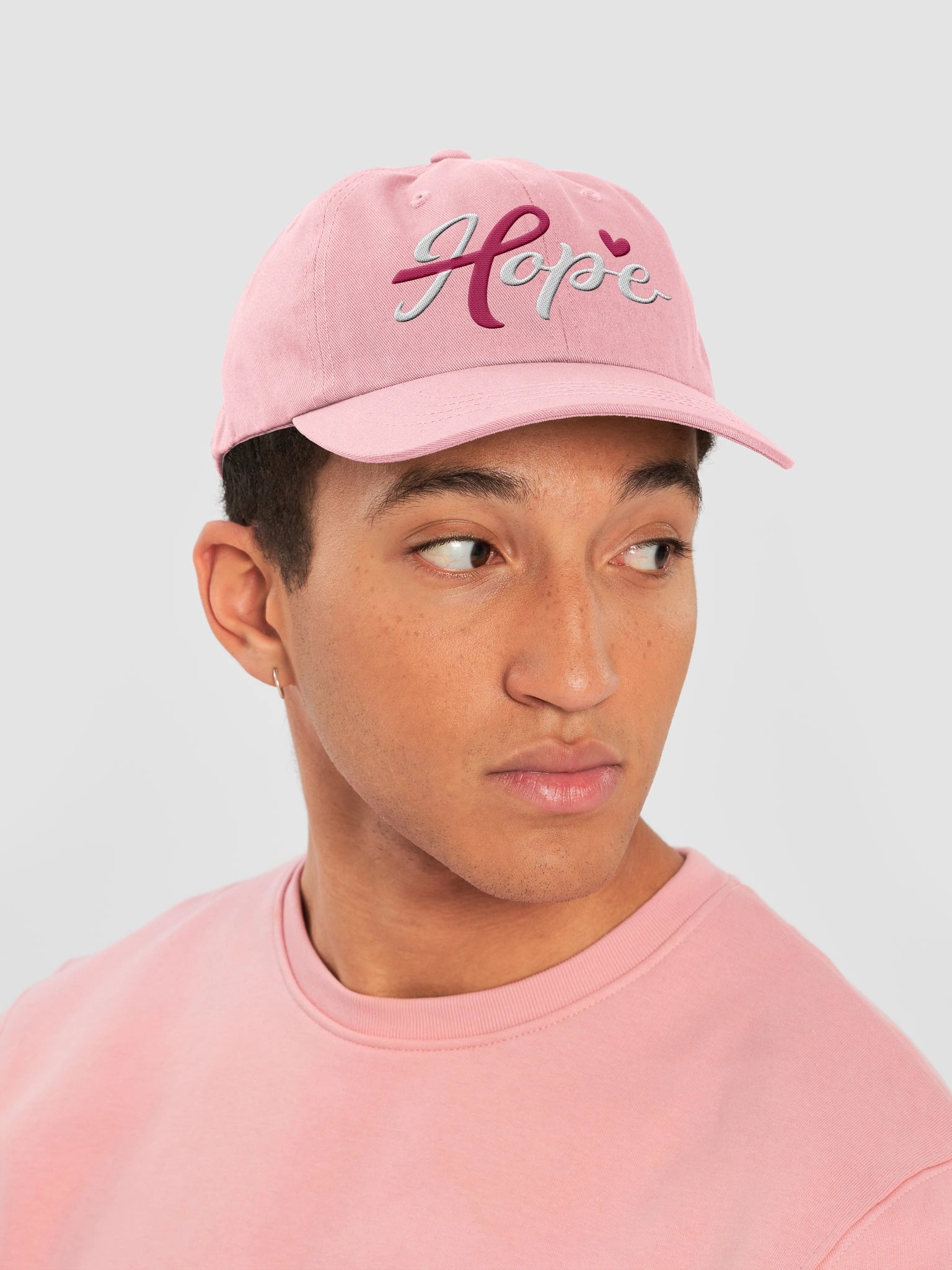 Hope Pink Heart Dad Hat product image (6)