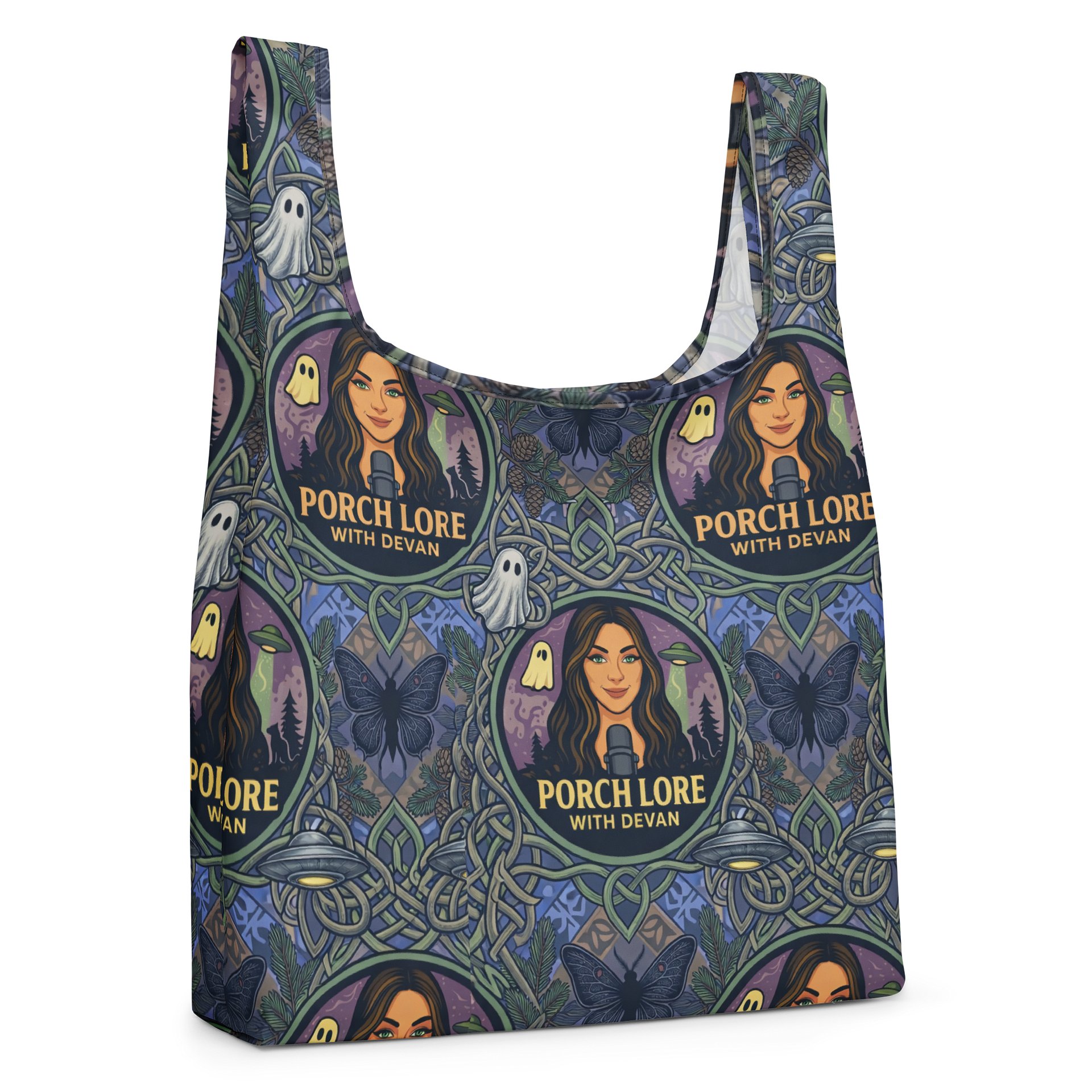 PORCH LORE DEVAN PERIWINKLE MOTH SHOPPING BAG product image (4)