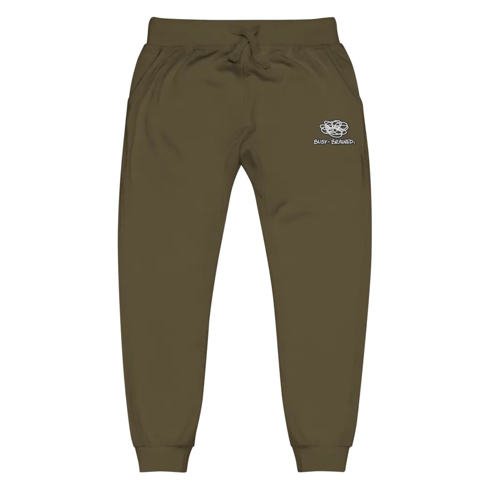 BUSY-BRAINED (lined design) embroidered fleece sweatpants product image (10)