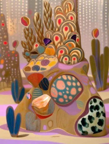 Midcentury Modern Colorful Pink Rock product image (5)
