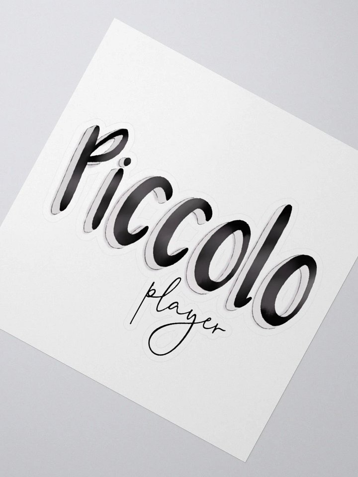 3D Piccolo Player Typography Sticker product image (2)