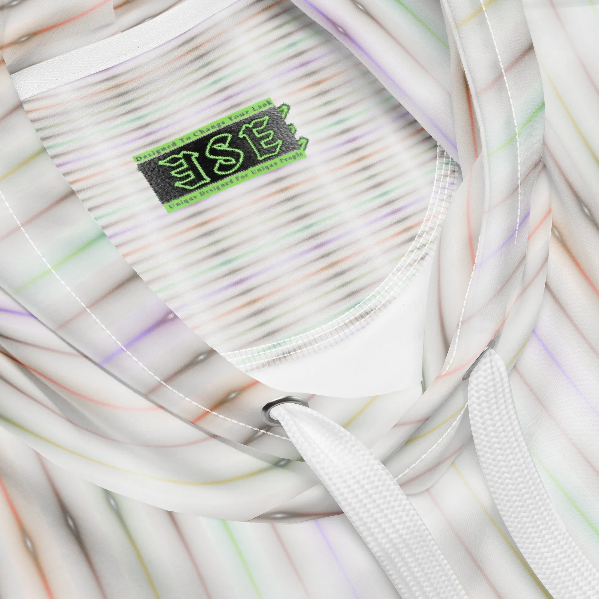 Soft Prism Stripes: Abstraktes Linien-Design Canvas of Comfort: Recycled Unisex Hoodie product image (4)