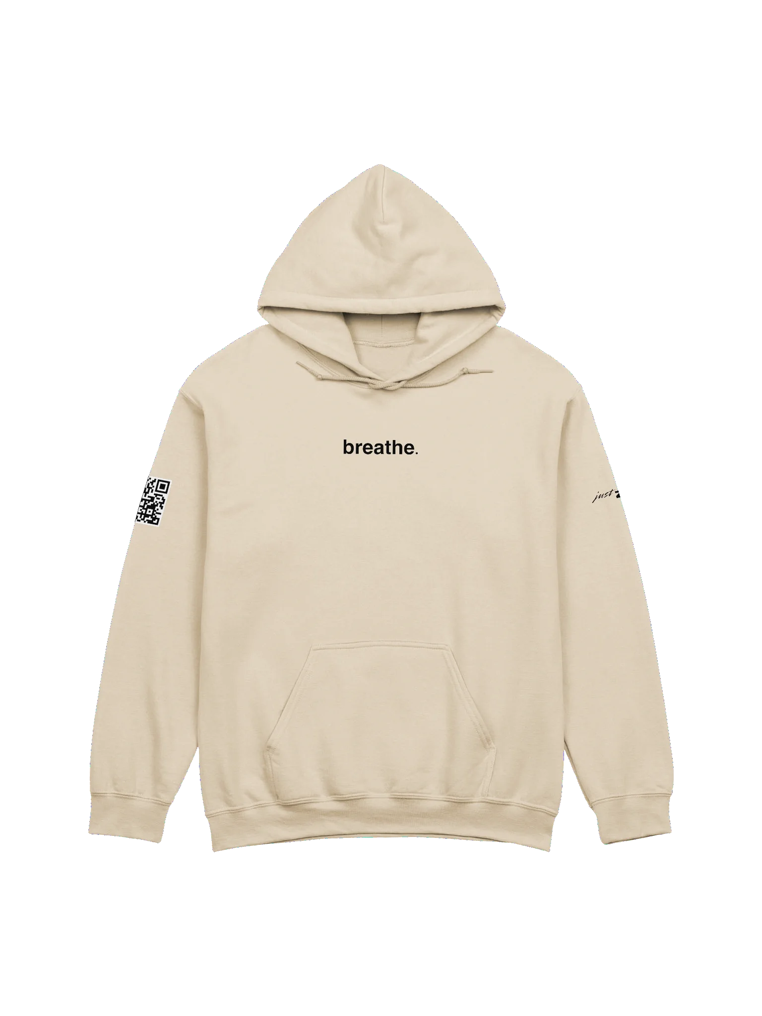 'breathe.' hoodie (Sand)