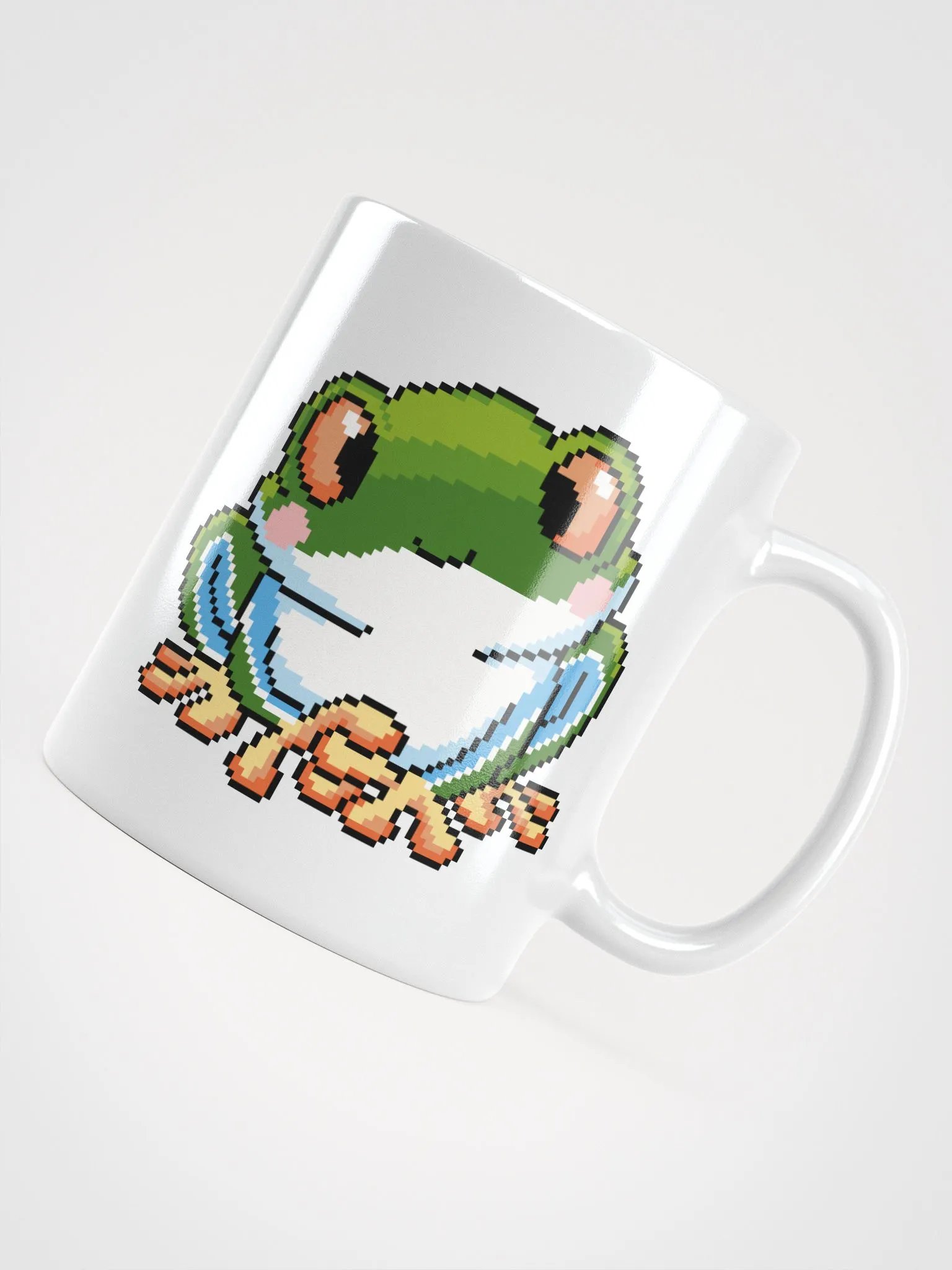 Dark Green Rip the Frog White Glossy Mug product image (5)