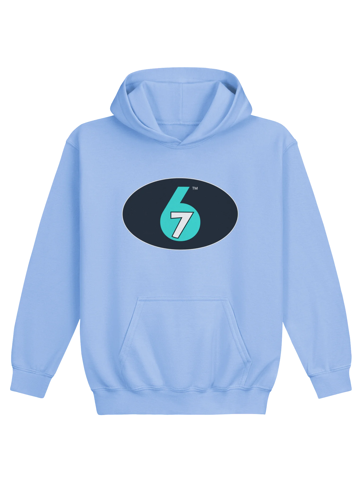 Kids Pull-over Hoodie - Carolina Blue, Logo on Front product image (1)