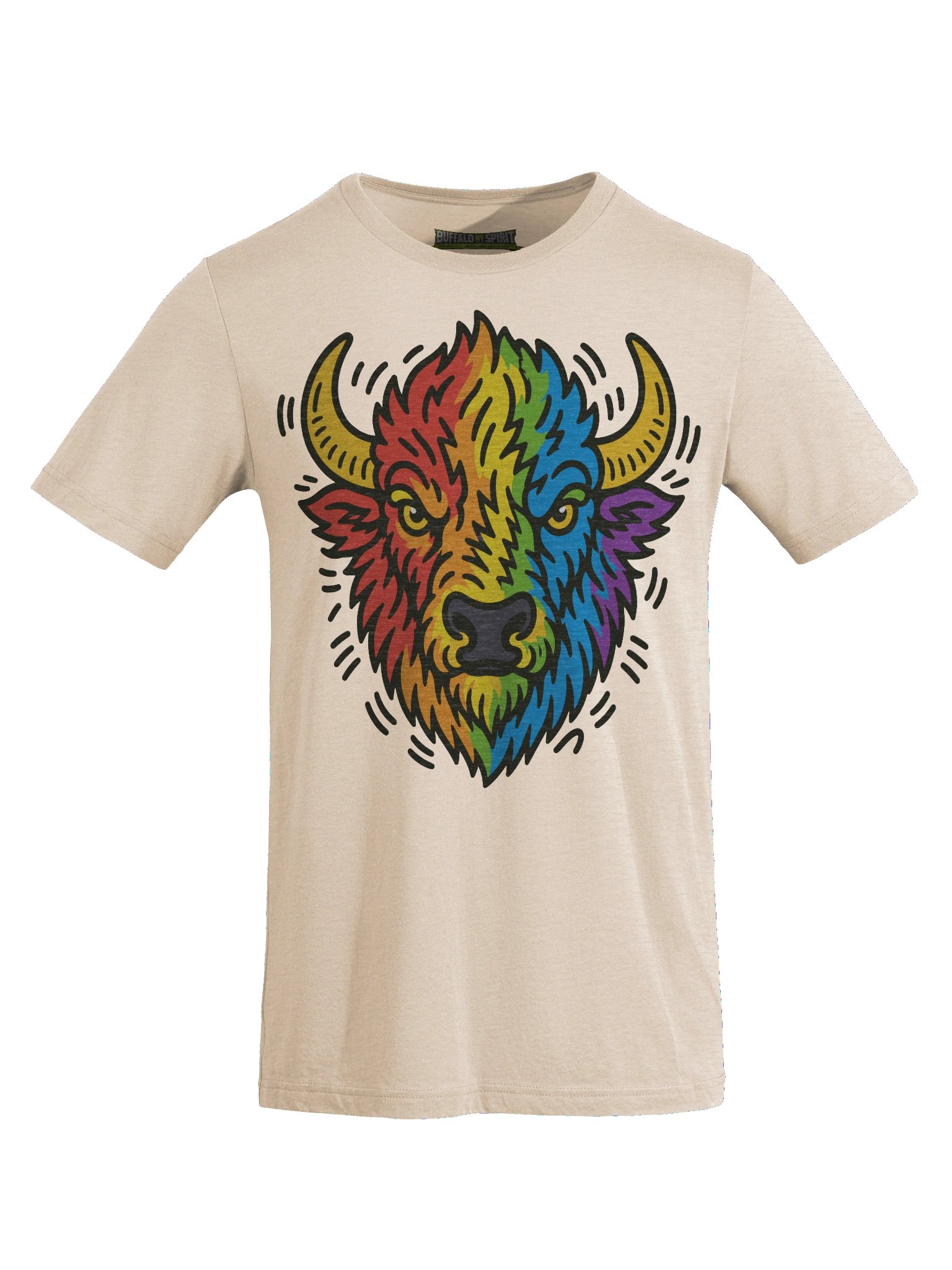 Rainbow Haring Buffalo Bison T-Shirt | Neutral Streetwear Buffalo NY Shirt | Everyday 716 Apparel product image (8)
