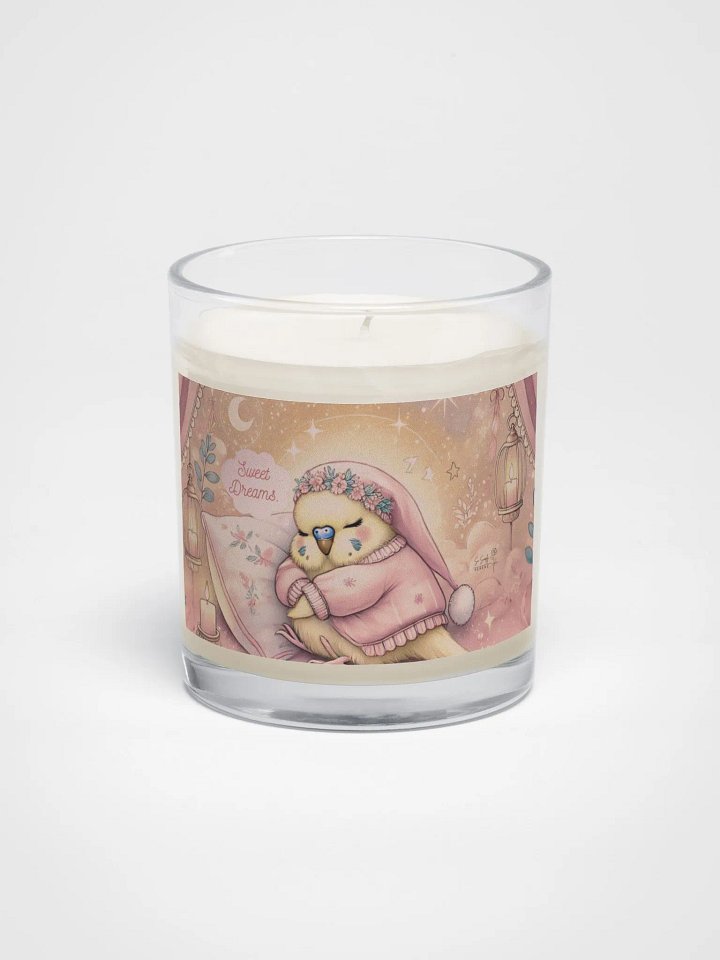 Sweet Dreams Parakeet – Soy Wax Candle in Clear Glass Jar 5 product image (1)