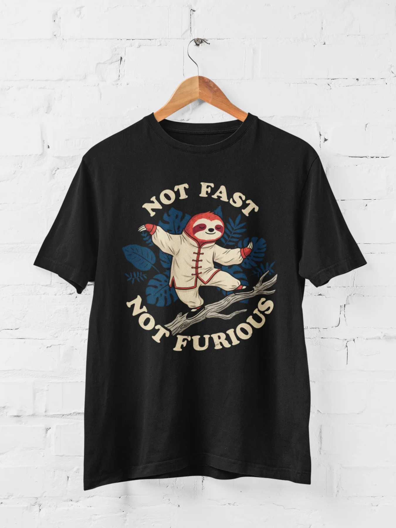 Funny Tai Chi Kung Fu Sloth Tee product image (1)