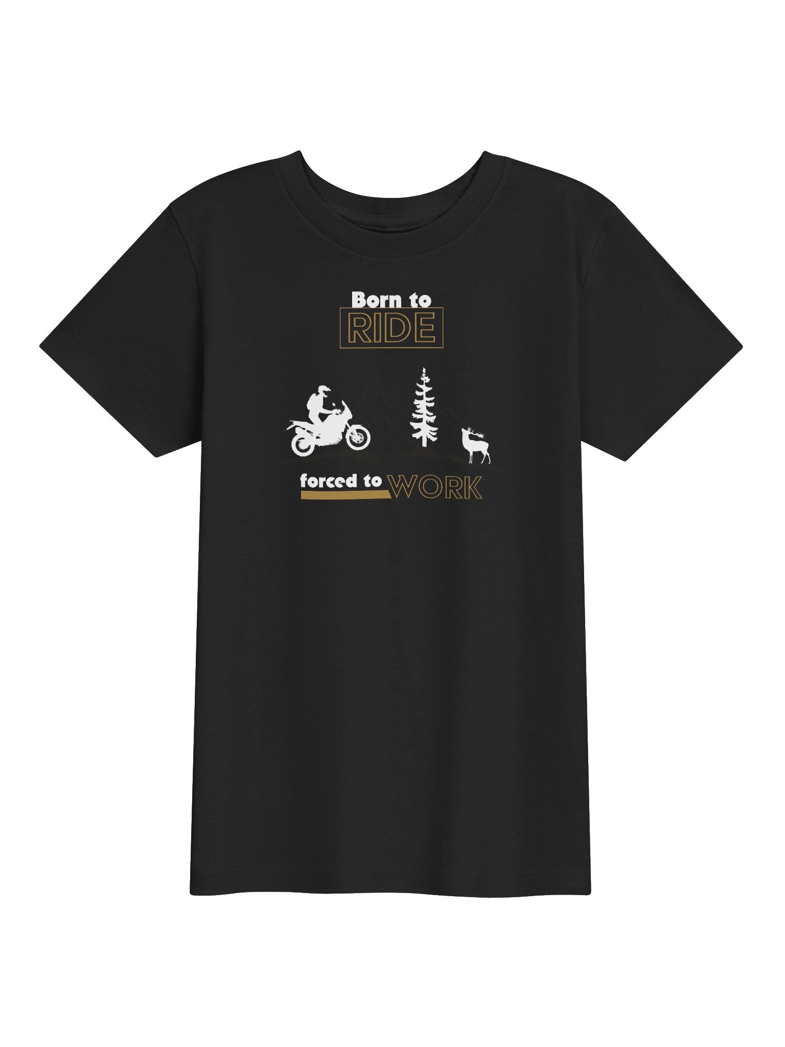 Born to RIDE forced to WORK | Kids' Motorcycle Adventure T-Shirt product image (5)