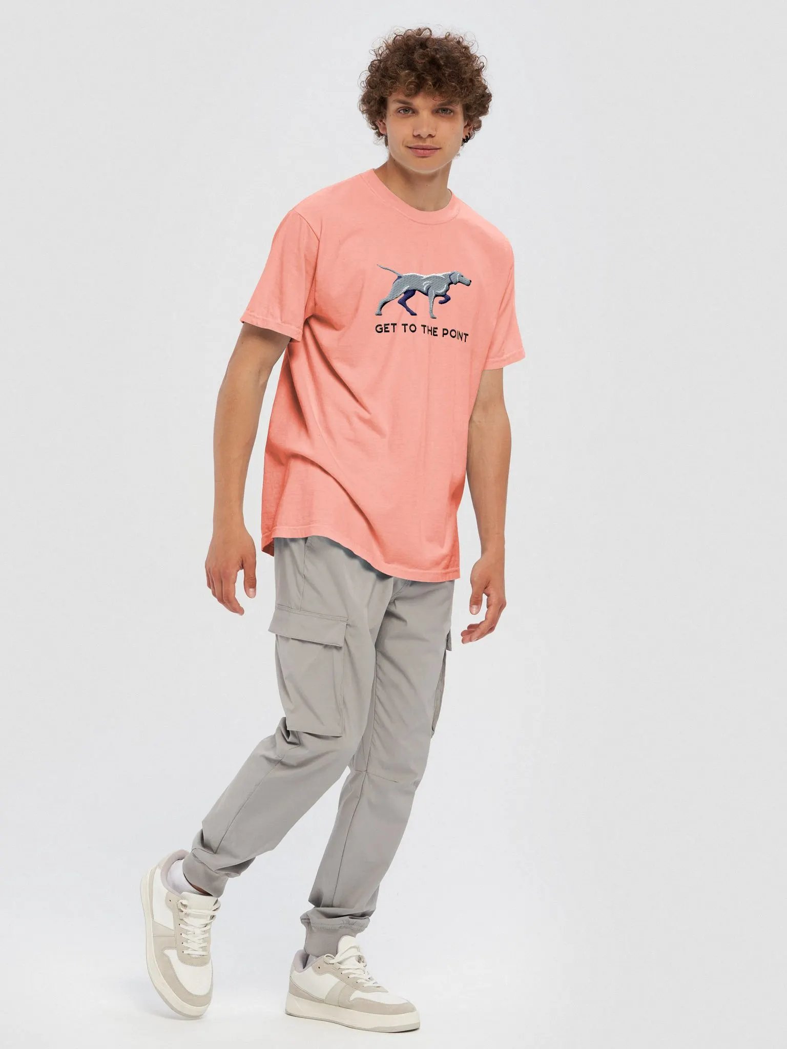 Get to the Point T-Shirt(Embroidered) of a Weimaraner product image (9)