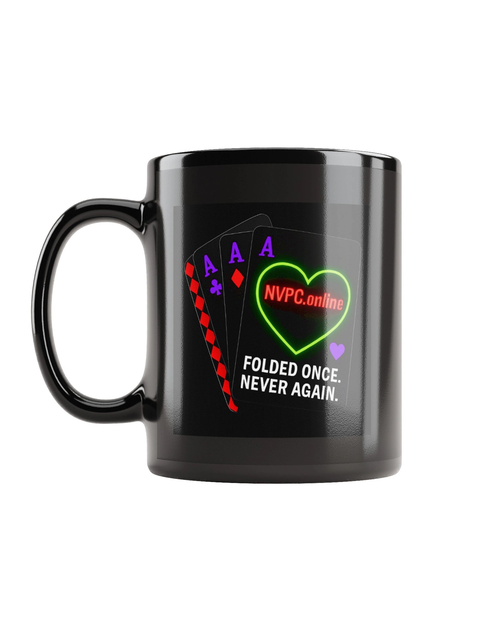 Black Folded "Folded Once - Never Again" Mug - Neon Edition product image (6)