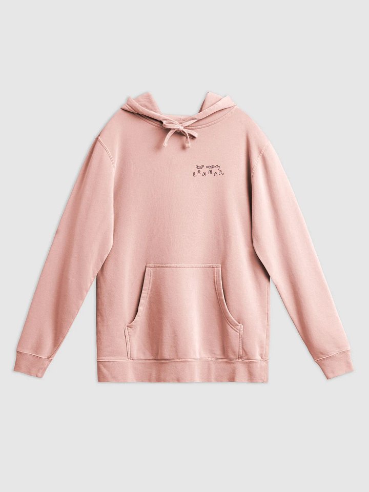 *not* mentally linear (sm. lined design, #6D1616) printed pigment hoodie product image (1)