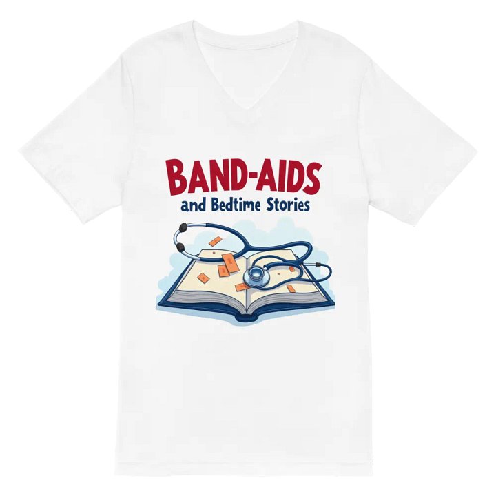 Bedtime Stories and Band-Aids V-Neck Tee product image (6)