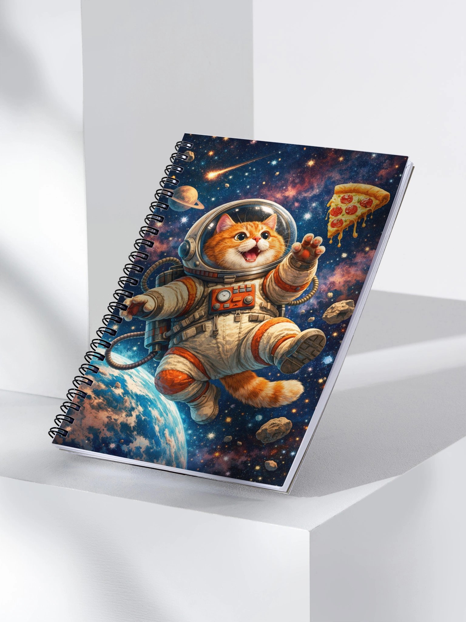 Space Cat Astronaut Spiral Notebook product image (3)