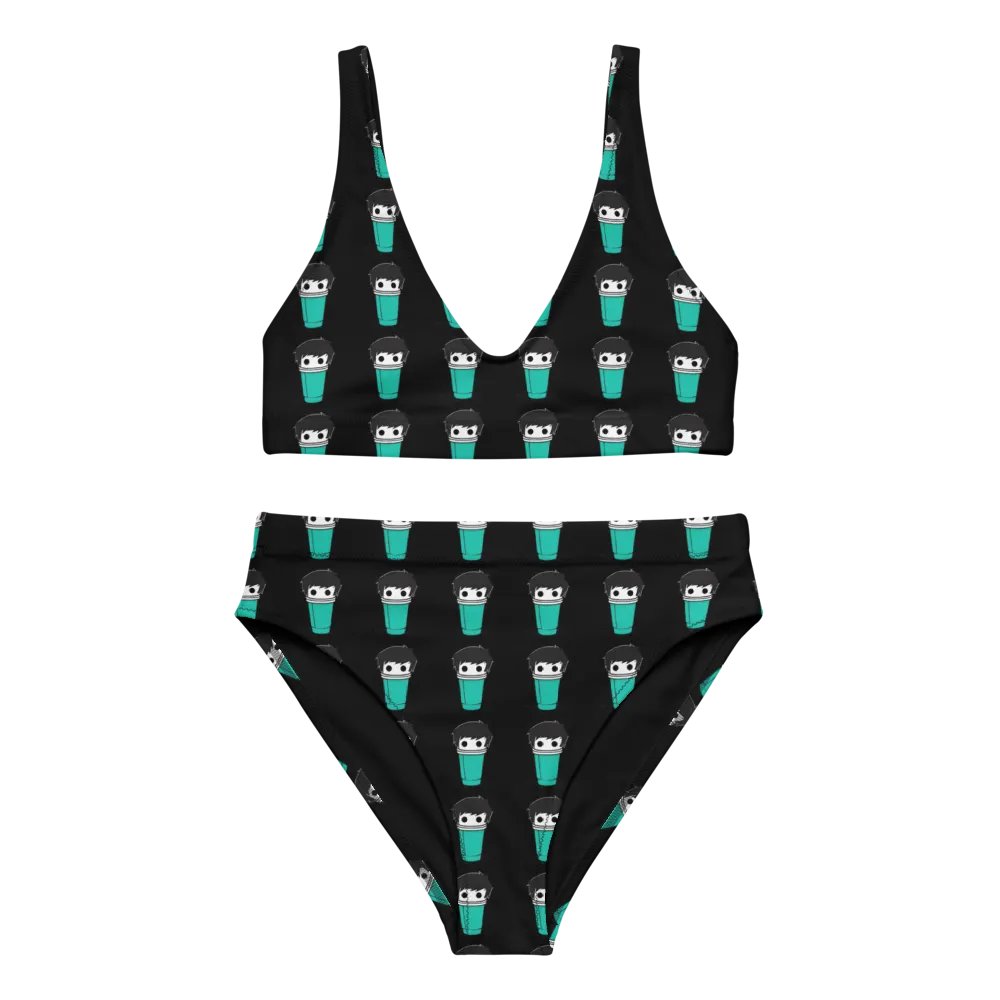 Doodle Mask Madness High Waist Bikini Set product image (4)