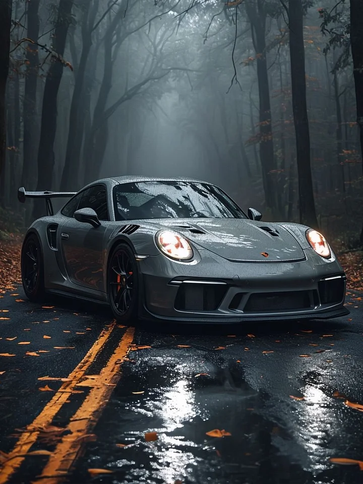Serene Misty Drive Framed Matte Poster product image (1)