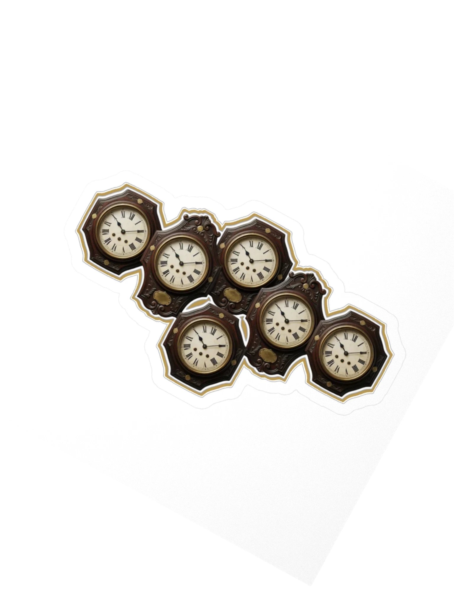 The Brass Veil — Dr. Voss's Lab Clocks Sticker product image (2)