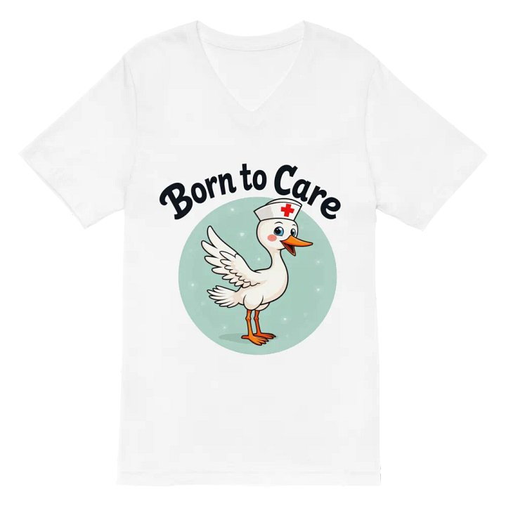 Quirky Nurse Duck V-Neck Tee product image (2)