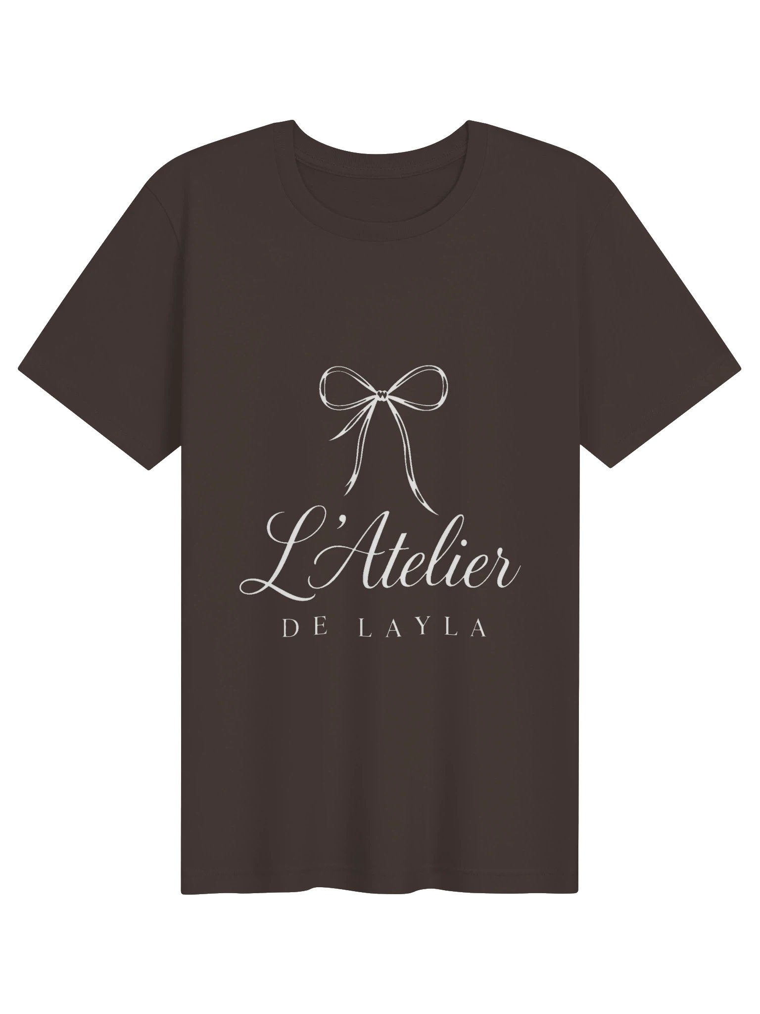 L’Atelier de Layla Bow T-Shirt, White Lettering product image (43)