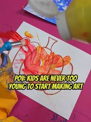 One of the things I've been most excited about since becoming a mom is getting to share my love of art with my daughter. And honestly? You don't have to wait until they're old enough to hold a pencil properly, draw a recognizable picture, or even understand what they're creating to introduce them to the magic of art. Today, my one-year-old and I painted pumpkins together! 🎃 I drew a simple pumpkin, gave her some red and yellow paint, and let her explore. We mixed colours, made orange, squished paint around, and watched her little hands discover what happens when two colours come together. Was she trying to paint a perfect pumpkin? Absolutely not. 😂 Did she have the BEST time? You bet. Because at this age, art isn't about the finished product. It's about the experience. The sensory exploration, the colour discoveries, the little moments of curiosity, and the joy of creating something together. And as an art educator, I can tell you that these tiny creative experiences matter. We're building familiarity with materials, encouraging curiosity, and introducing the idea that art is something we can explore freely, without worrying about getting it right. But as her mom? I'm just over here absolutely melting watching those tiny paint-covered fingers. 🥹🧡 So here's your reminder that you don't need fancy supplies, elaborate Pinterest projects, or a child who can colour inside the lines to start making art together. Just some paint, a little curiosity, and permission to make a beautiful mess. 🎨 ✨ Follow @msartastic for more toddler, preschool, and Pre-K art ideas, creative play, and simple ways to bring a little more art into your child's world! 💬 How old was your little one when you first introduced them to painting? I'd love to know! #ToddlerArt #ToddlerActivities #BabyArt #PreschoolArt #PreKArt       