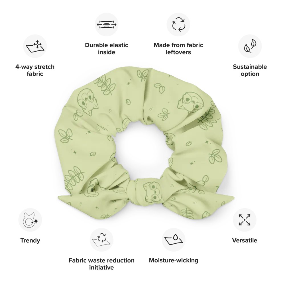 Green recycled scrunchie | Woodland frens product image (12)