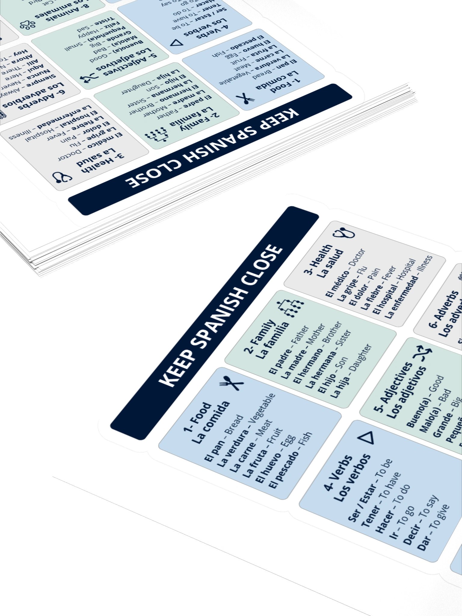 Keep Spanish Close: Over 50 Spanish Words Sticker product image (4)
