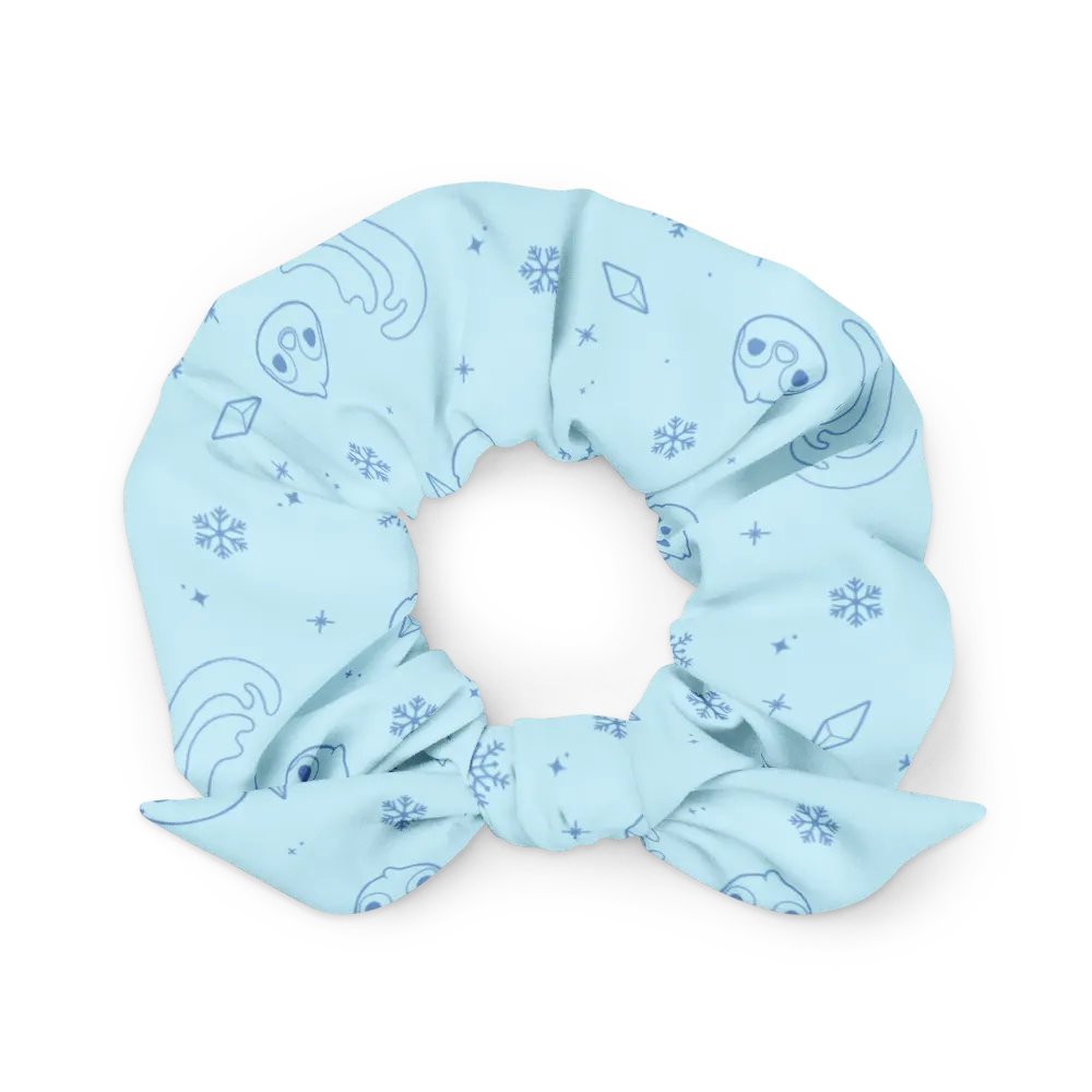 Blue recycled scrunchie | Arctic dreams product image (1)