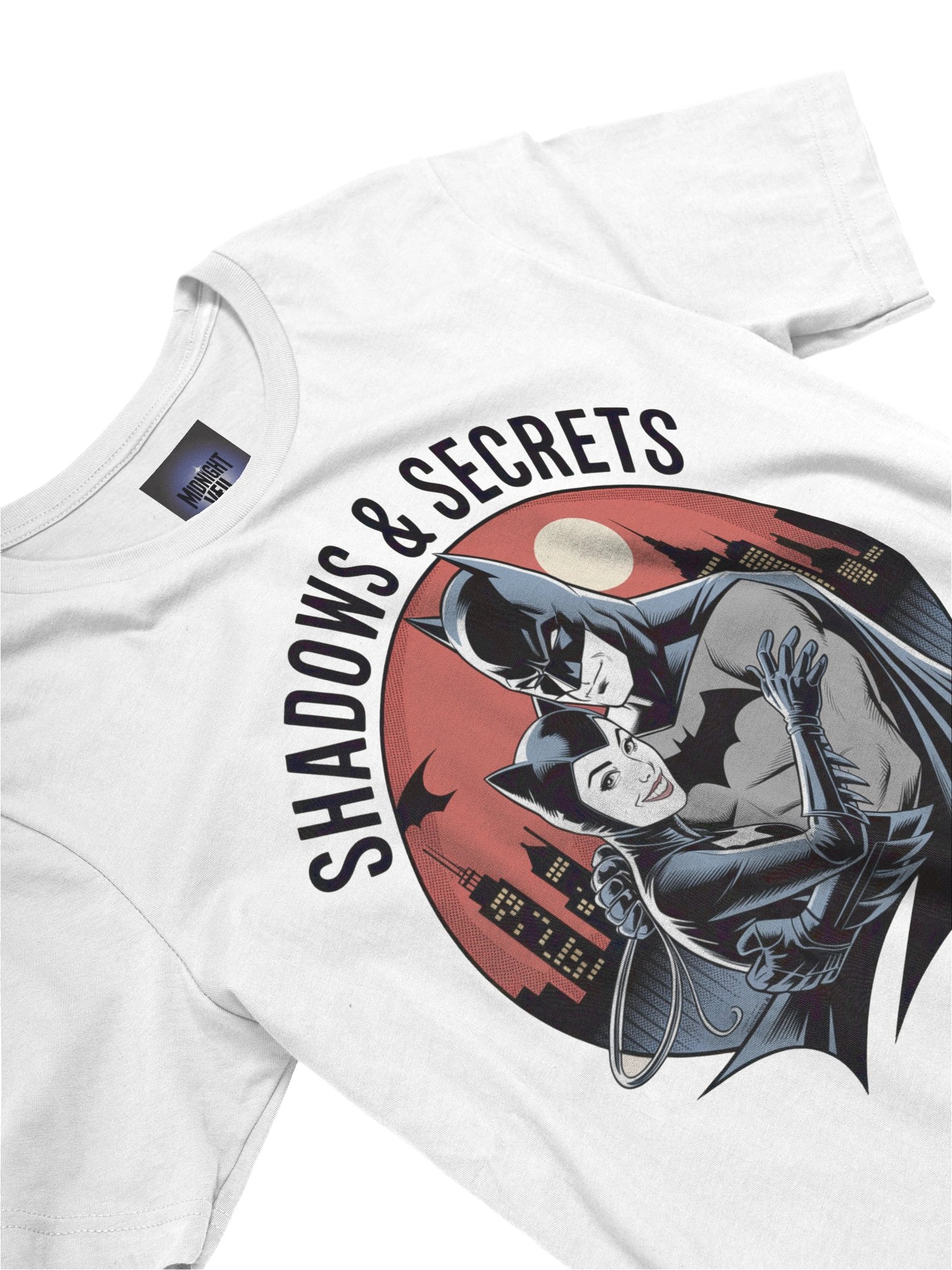 Shadows & Secrets: Batman & Catwoman Midnight Embrace T-Shirt product image (5)