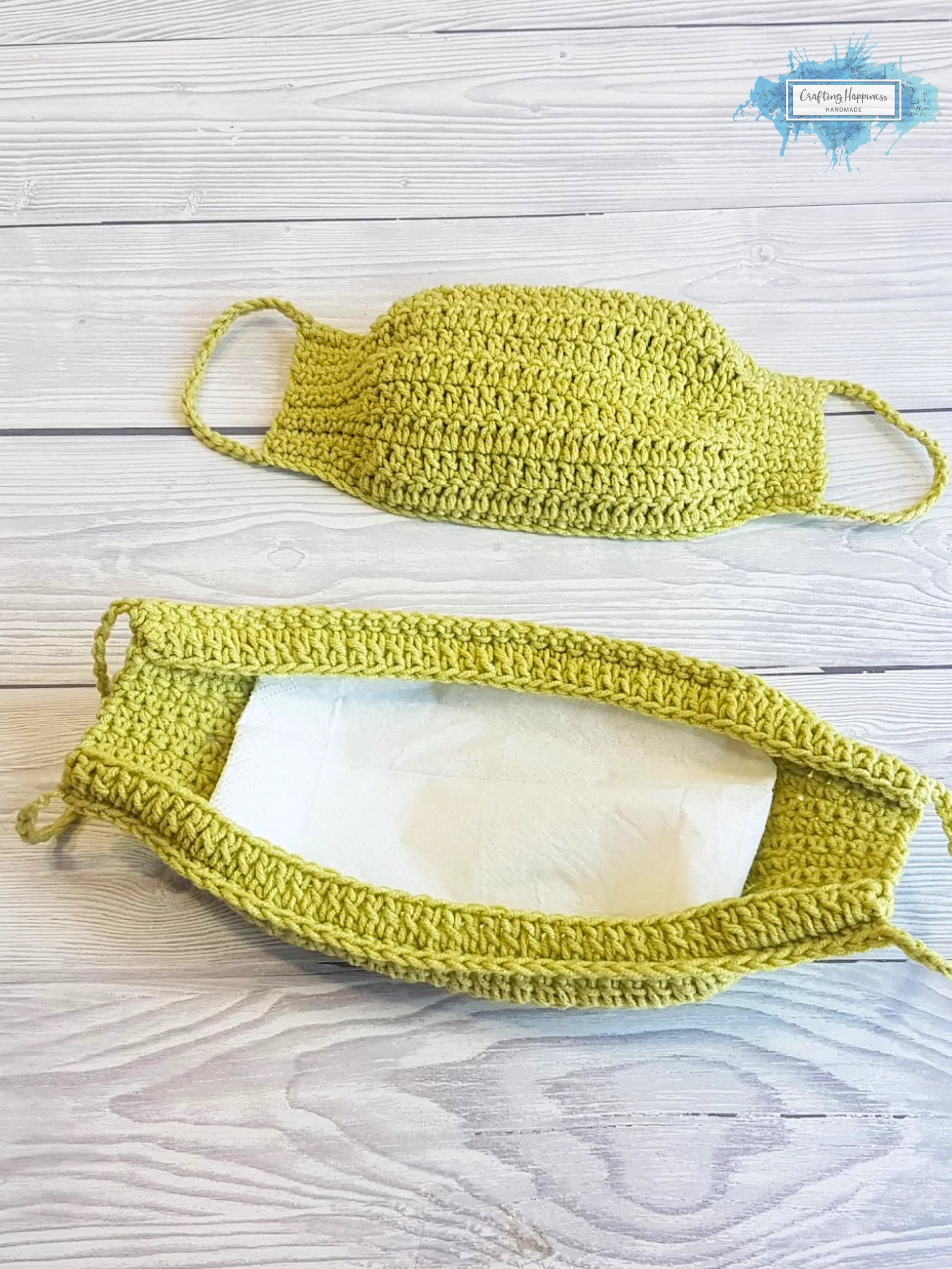 Crochet Face Mask Pattern With Filter | Adult & Child Sizes (PDF Pattern) product image (3)
