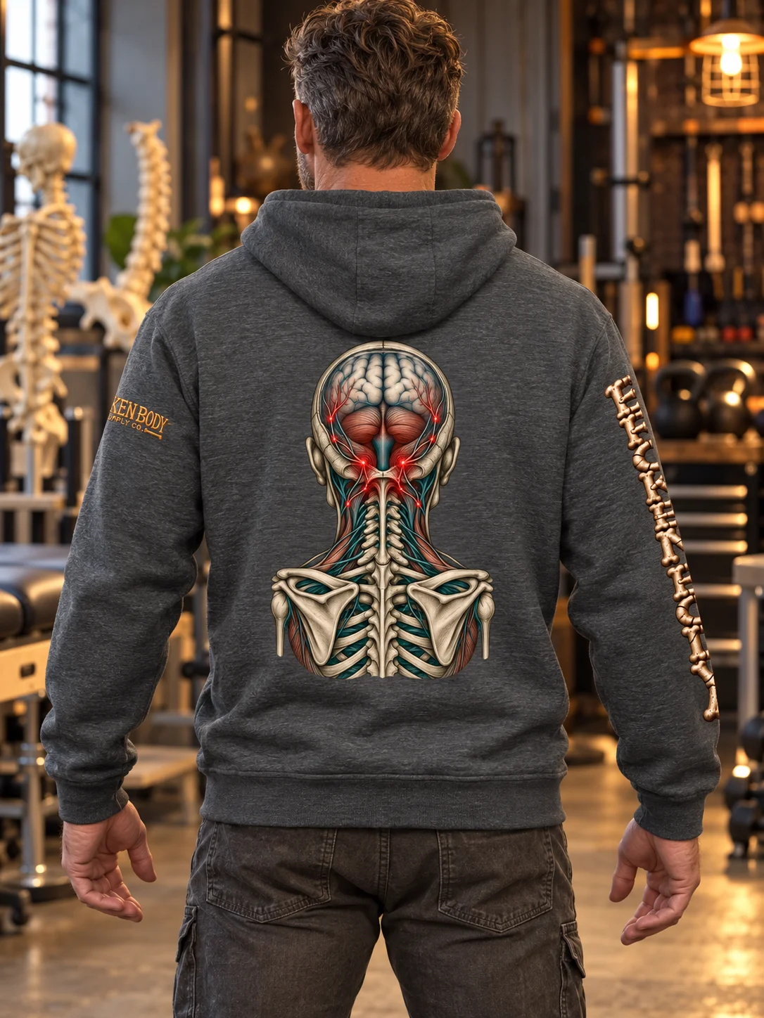Brain Pain Hoodie — Anatomical Brain Design | Rebuild Shop product image (2)