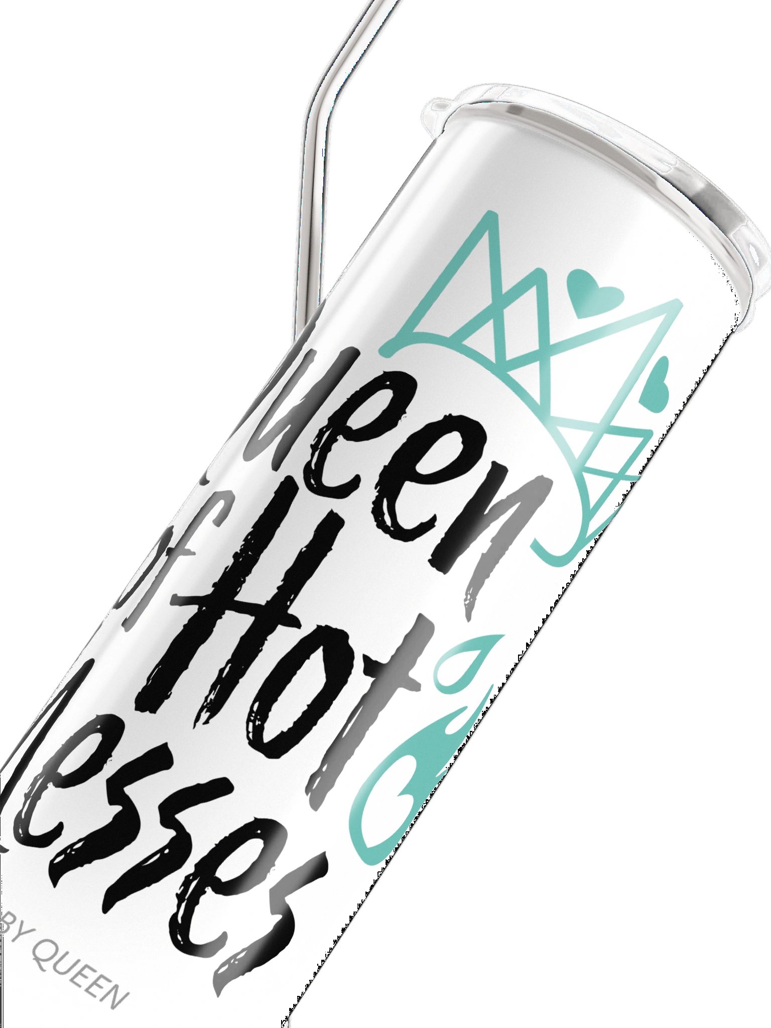 Queen Of Hot Messes Stainless Steel Tumbler (White) product image (4)