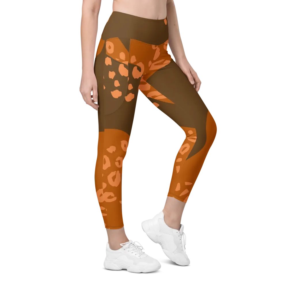Orange Organic Flow All-Over Leggings product image (5)