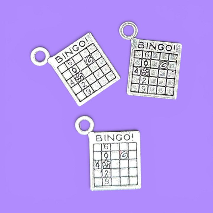 Bingo Card Silver Whinny Winners Braid and Bridle Charms for Horses | Little Shop of Ponies product image (1)