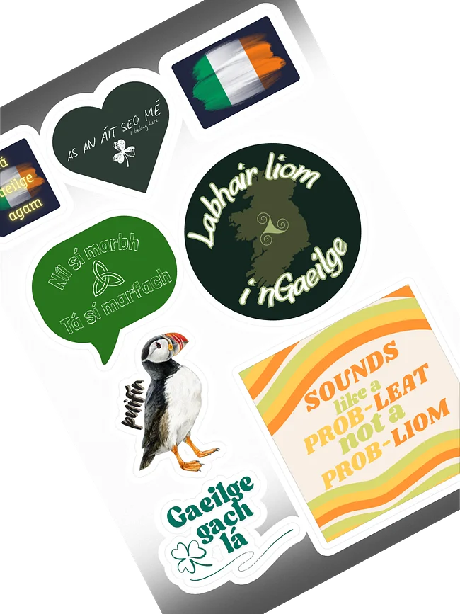 greamáin (stickers)