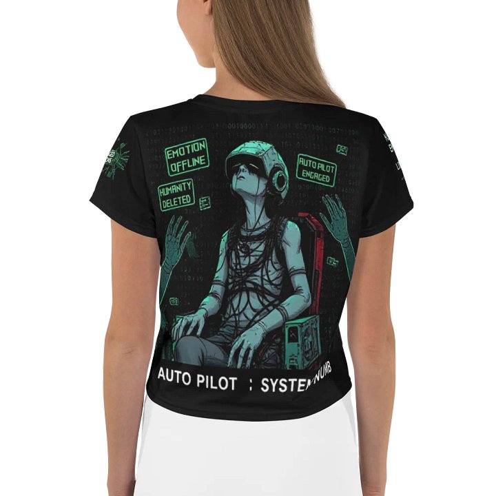Living in Auto Pilot Crop Graphic Tee 2 product image (2)