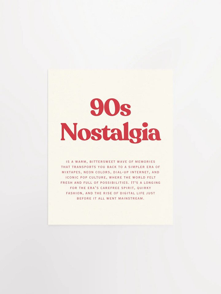 90s Nostalgia - Enhanced Matte Paper Poster product image (1)