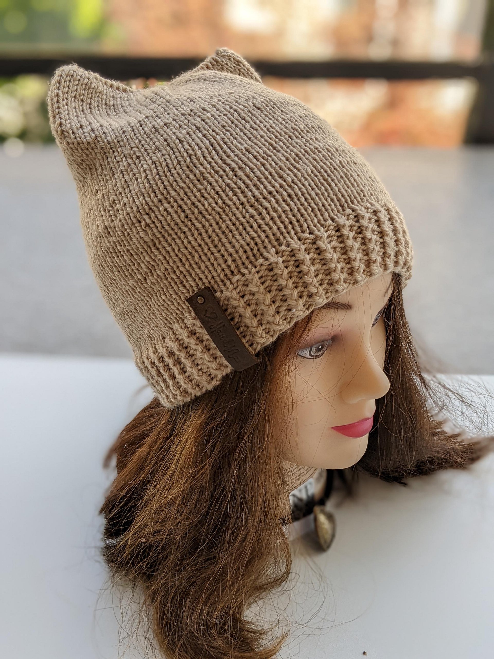 Knit Cat Ears Hat Pattern product image (3)