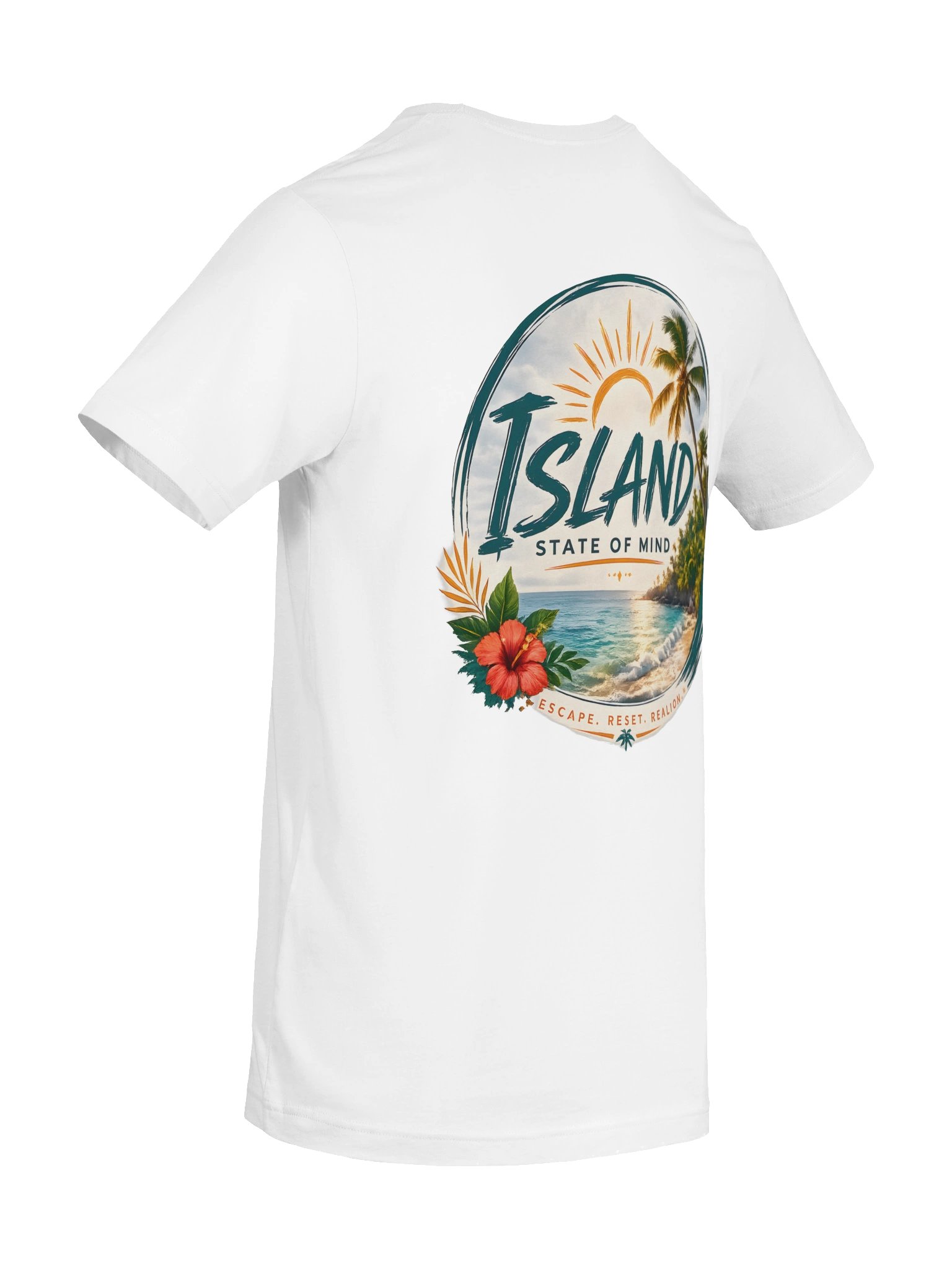 Island State of Mind Tropical Escape Tee - White product image (8)