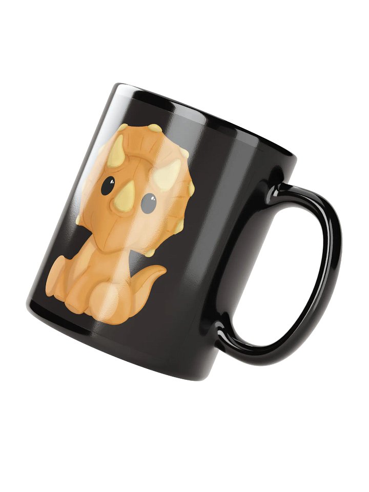 Triceratops Plushie Mug (black) product image (2)