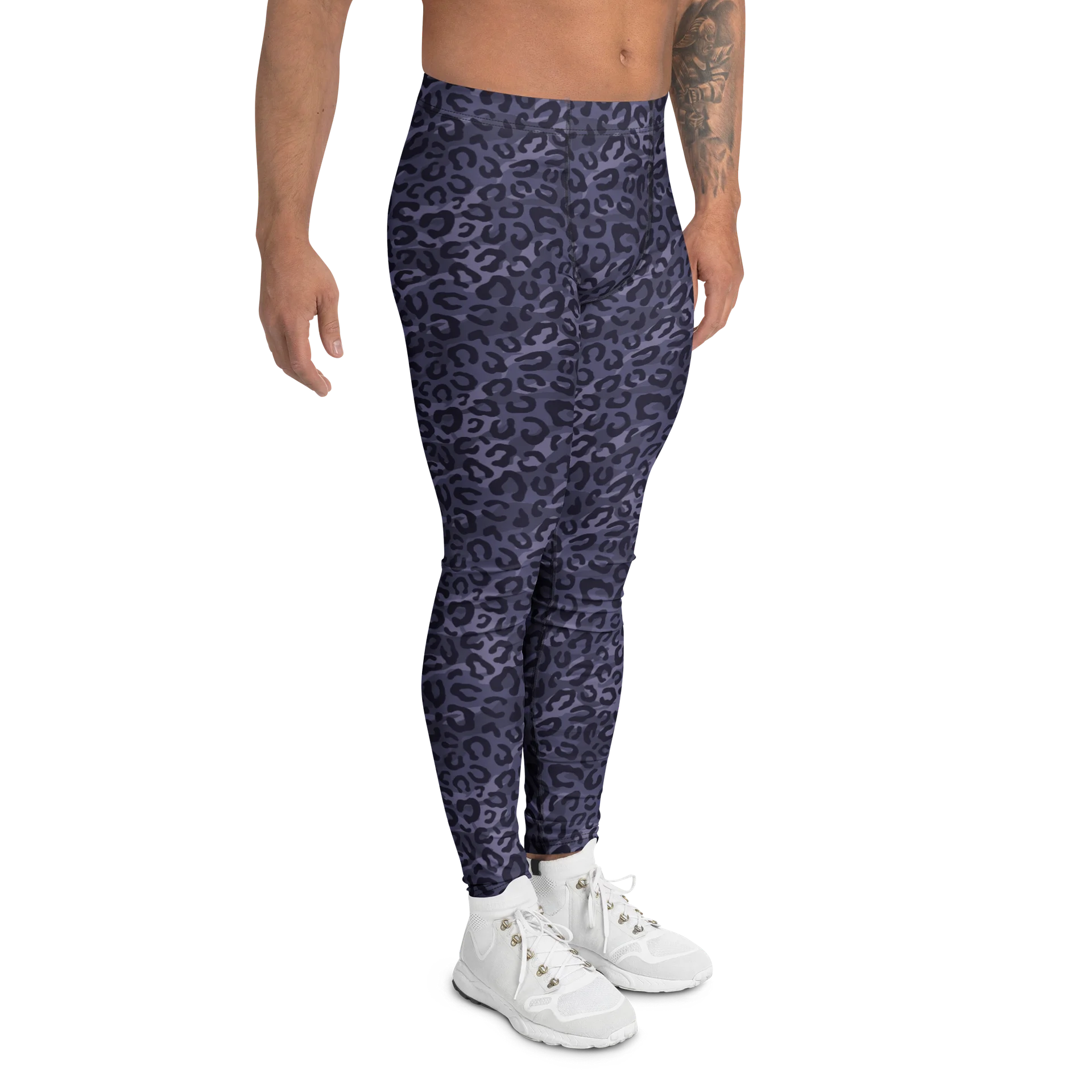 Camouflage Men's Leggings with Bold Black Animal Print product image (3)