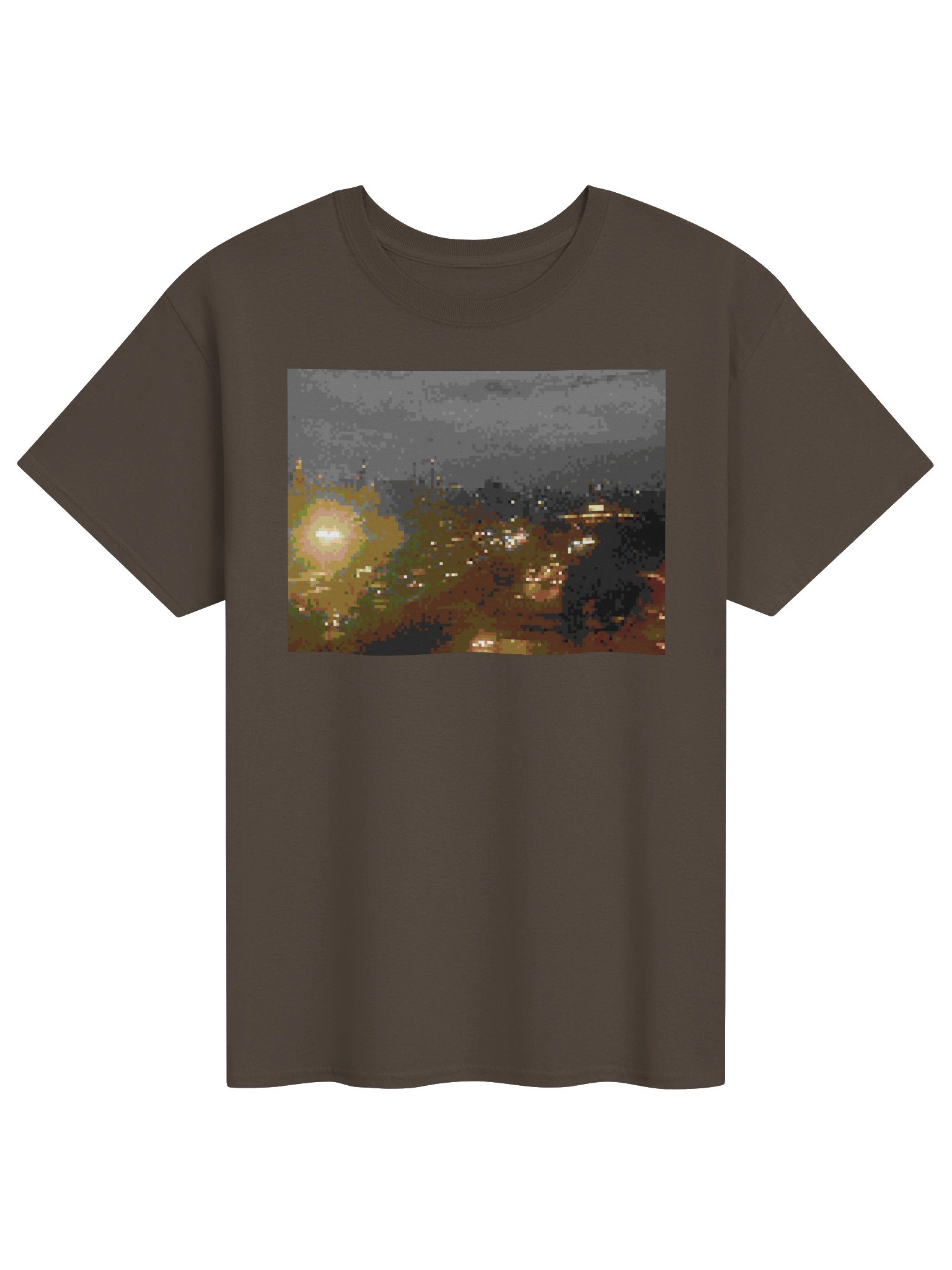 pixel cityscape graphic tee product image (1)