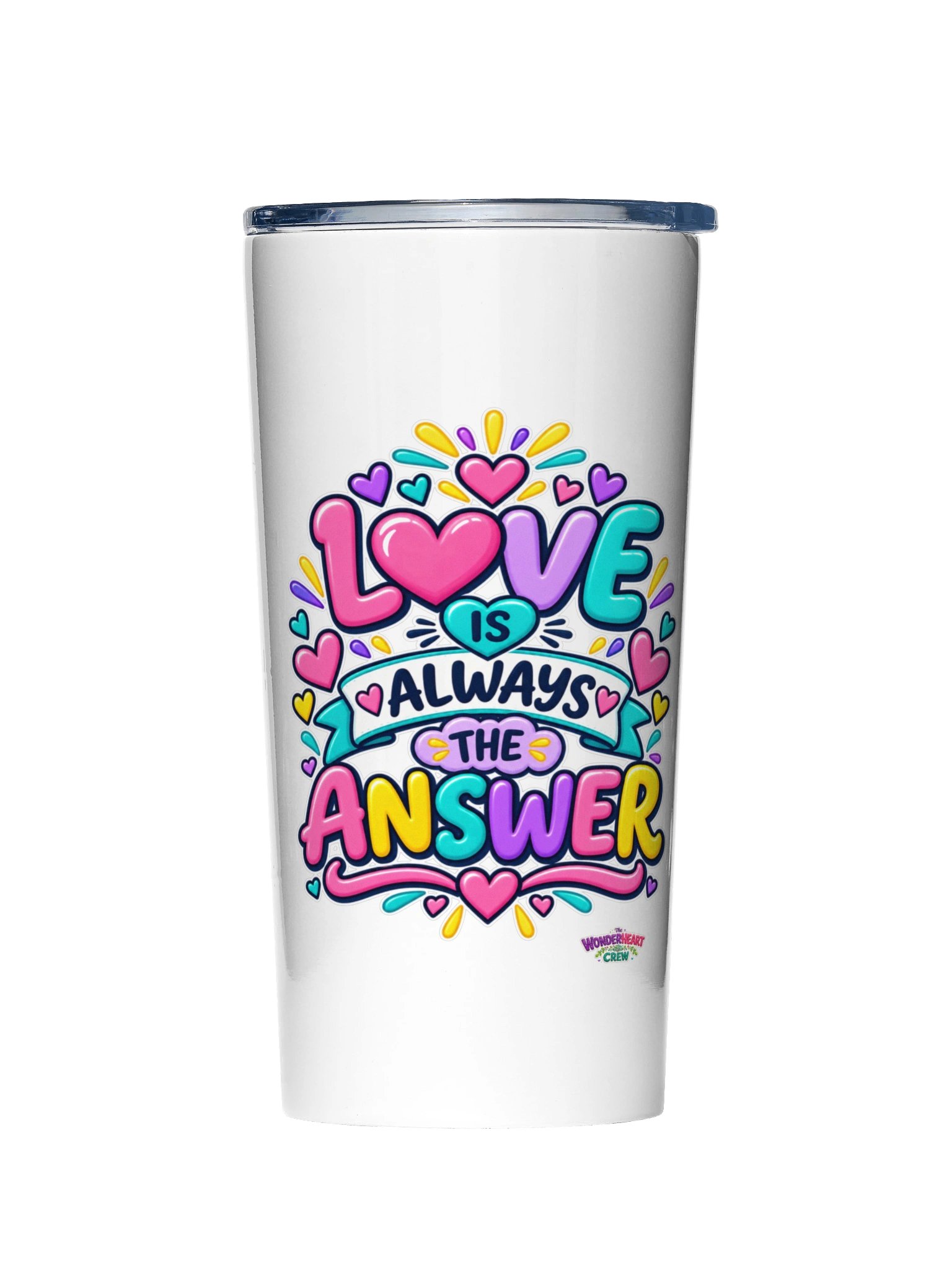 20oz Stainless Steel Inspirational Tumbler - Love is Always the Answer. product image (1)
