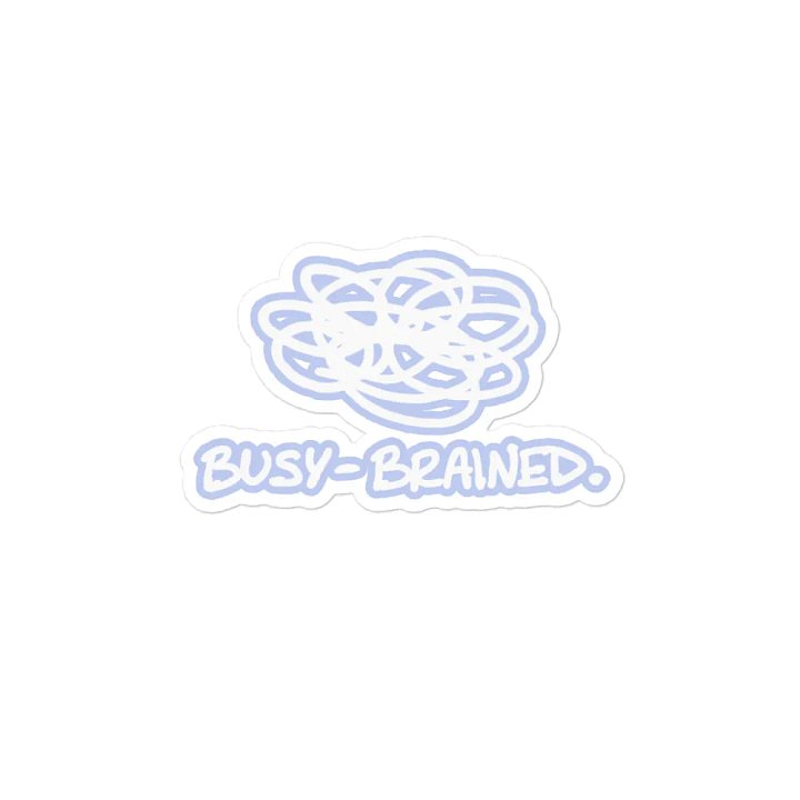 BUSY-BRAINED (lined design, #BDCAEF) magnet product image (2)