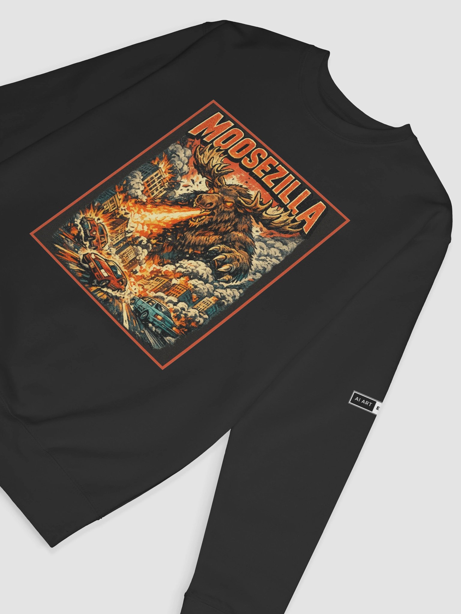 "MOOSEZILLA" premium cotton sweatshirt product image (4)