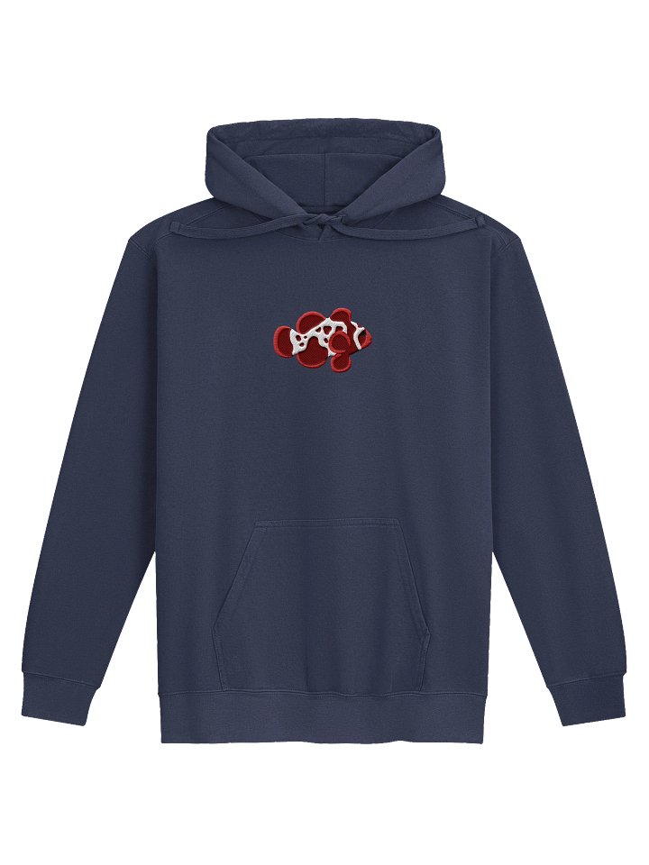 Lightning Maroon Clownfish Embroidered Hoodie | Saltwater Reef Aquarium Fish & Ocean Lover Apparel product image (2)