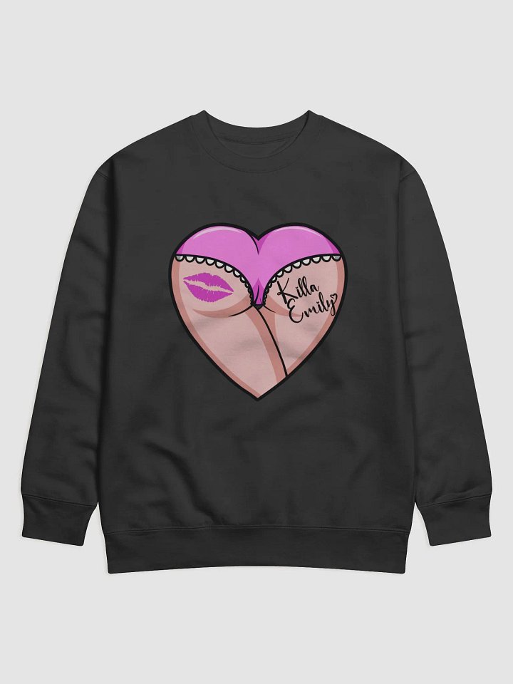 PINK HEART BUTT SWEATSHIRT WITH AUTOGRAPH ON BACK product image (1)