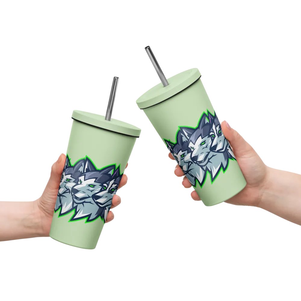 4 Dogs Tumbler with straw! product image (10)