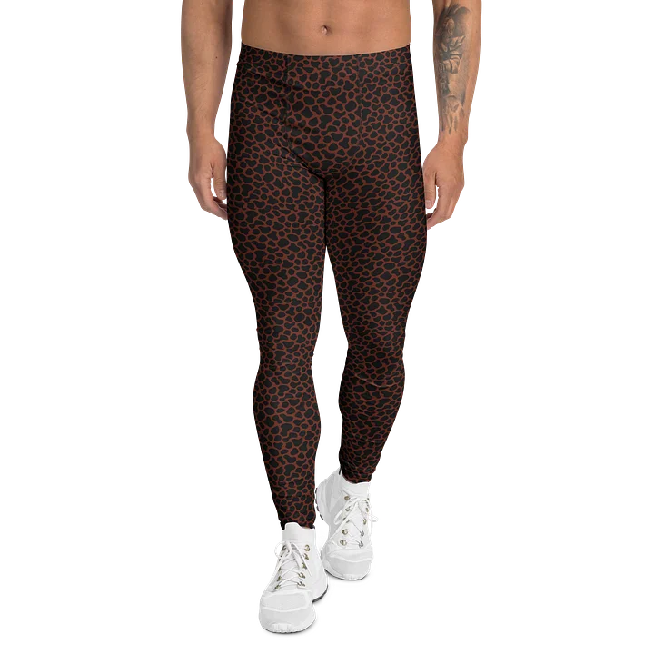 Comfortable Men's Leggings Brown Giraffe Print product image (1)